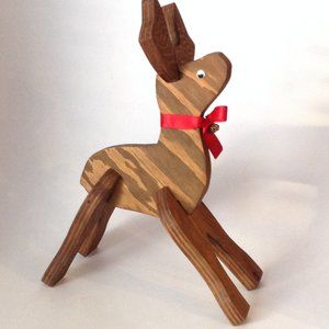 14 1/2" Wooden Reindeer Puzzle